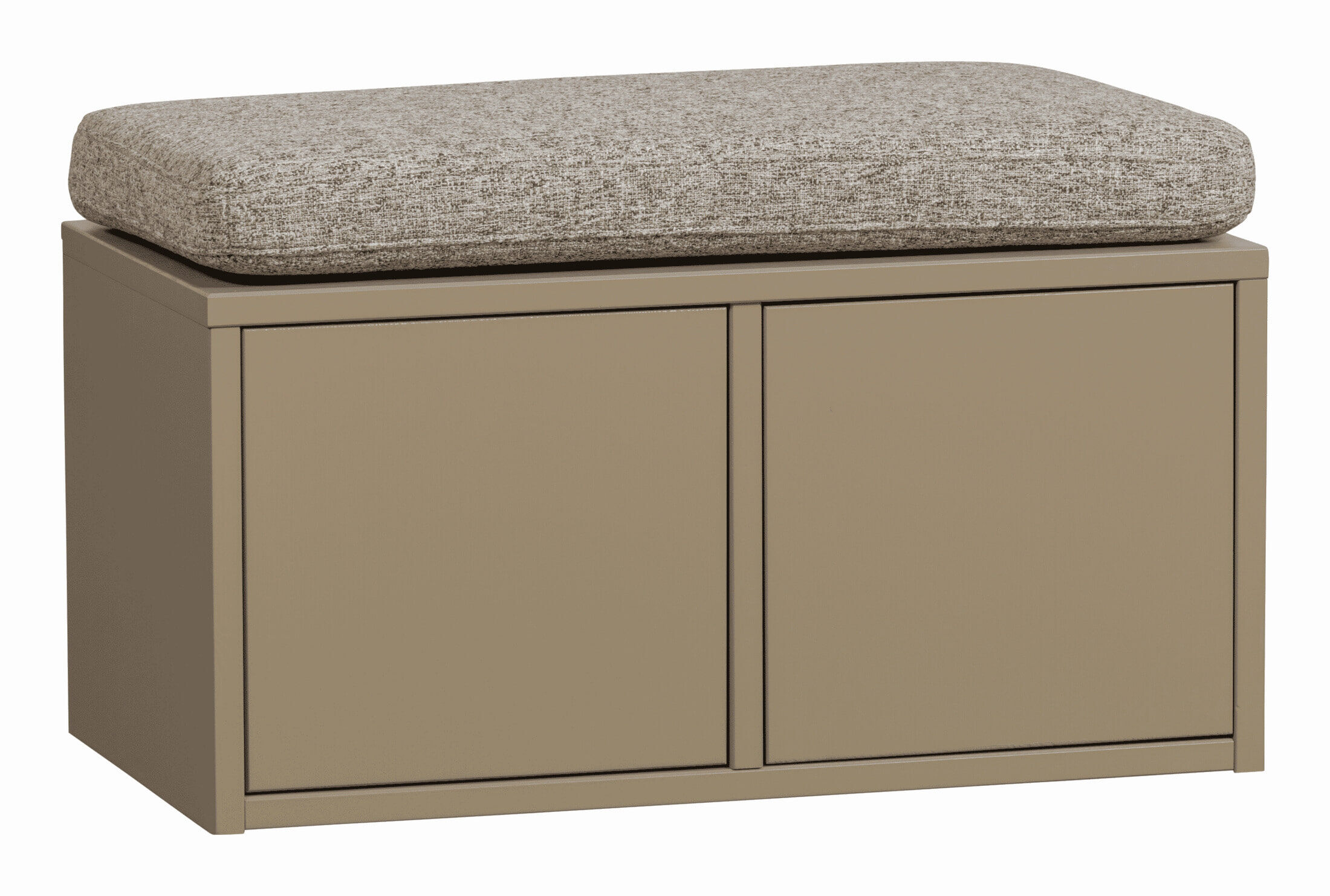 WOOOD Opbergbank Turner Met kussen, 80cm - Mud - Exclusive - 8714713201891