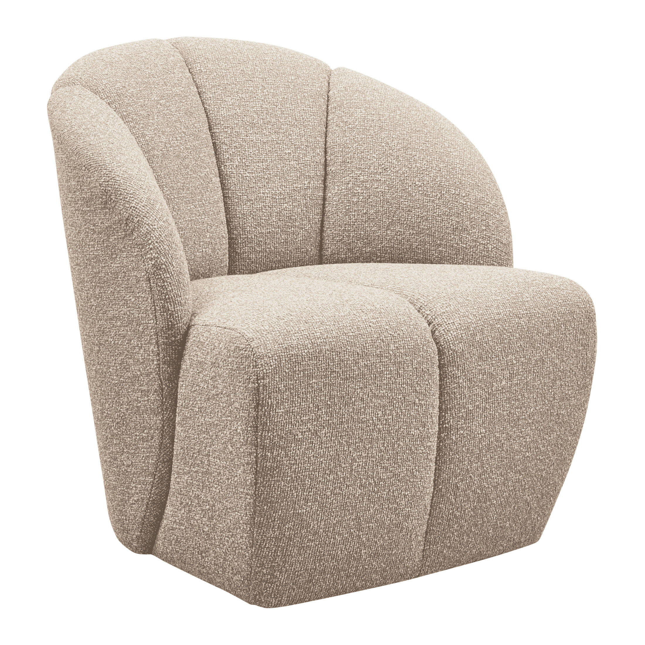 WOOOD Draaifauteuil Mojo Bouclé - Beige Melange - 8714713215317