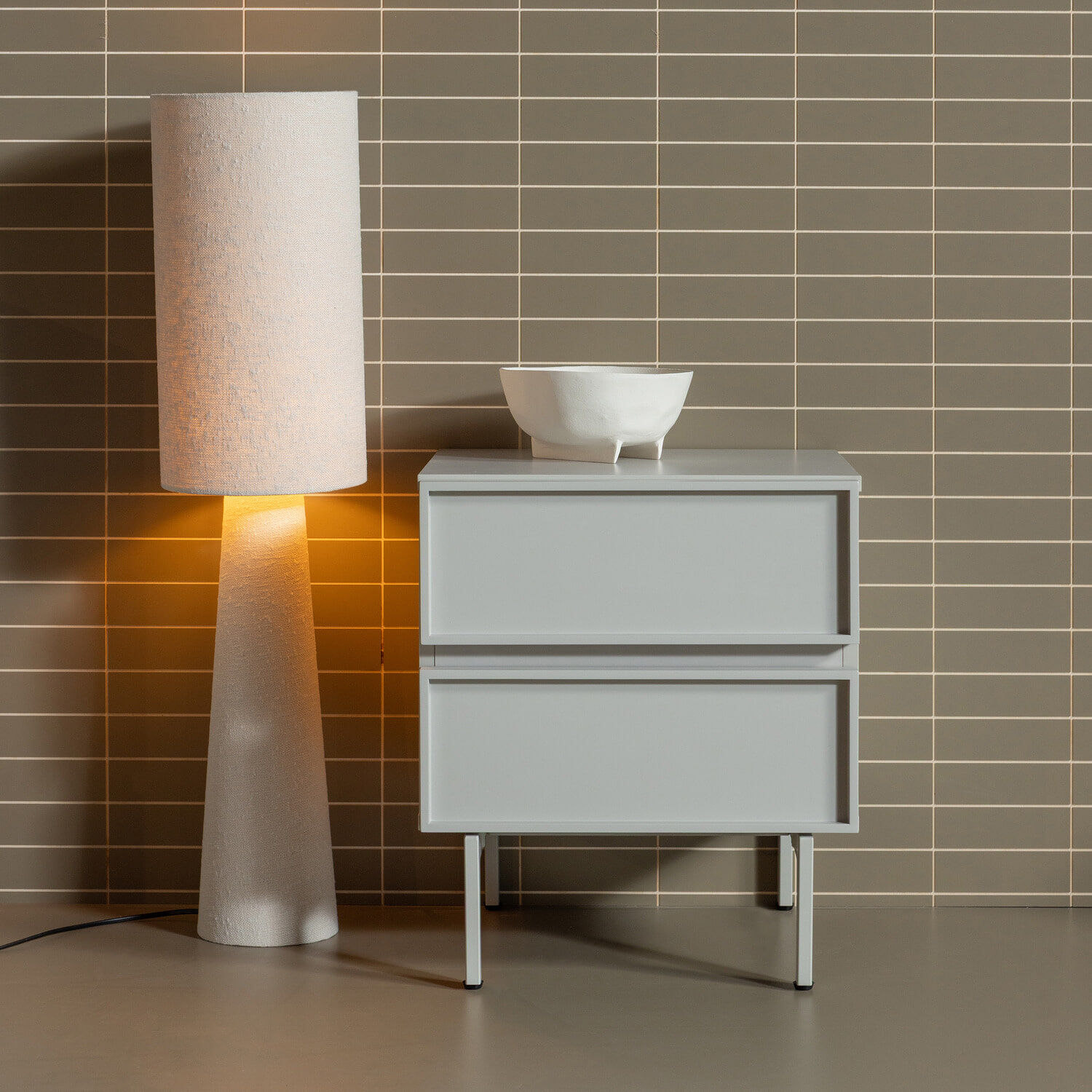 WOOOD Nachtkastje/Ladekast Tours Met 2 laden - Zand - 8714713223381