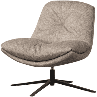 WOOOD Draaifauteuil Arve Geweven stof - Naturel - 8714713223367