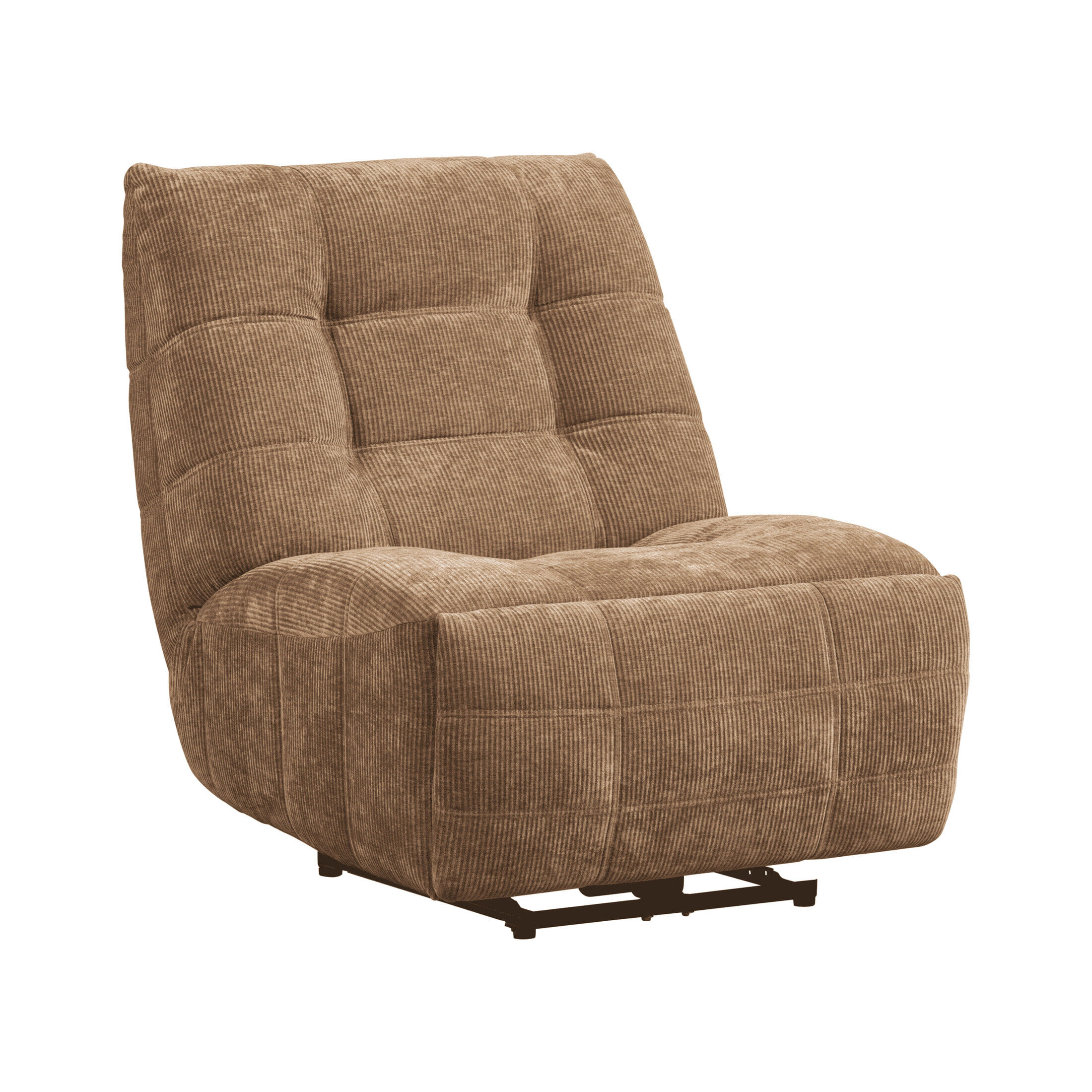 WOOOD Relaxfauteuil Hein Geweven ribstof - Lichtbruin - 8714713223626