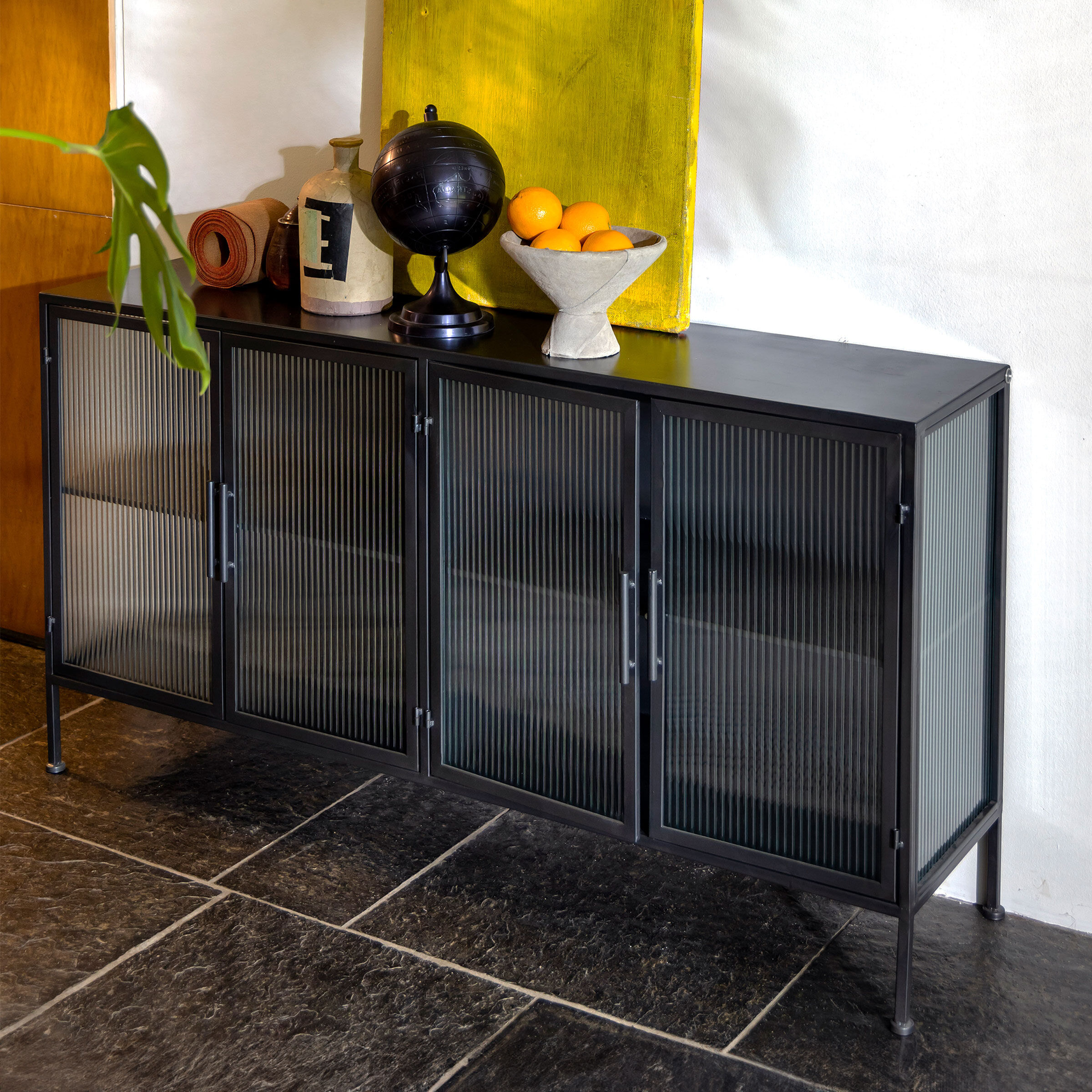 Dutchbone Dressoir Boli 150cm - Zwart - 8718548053762