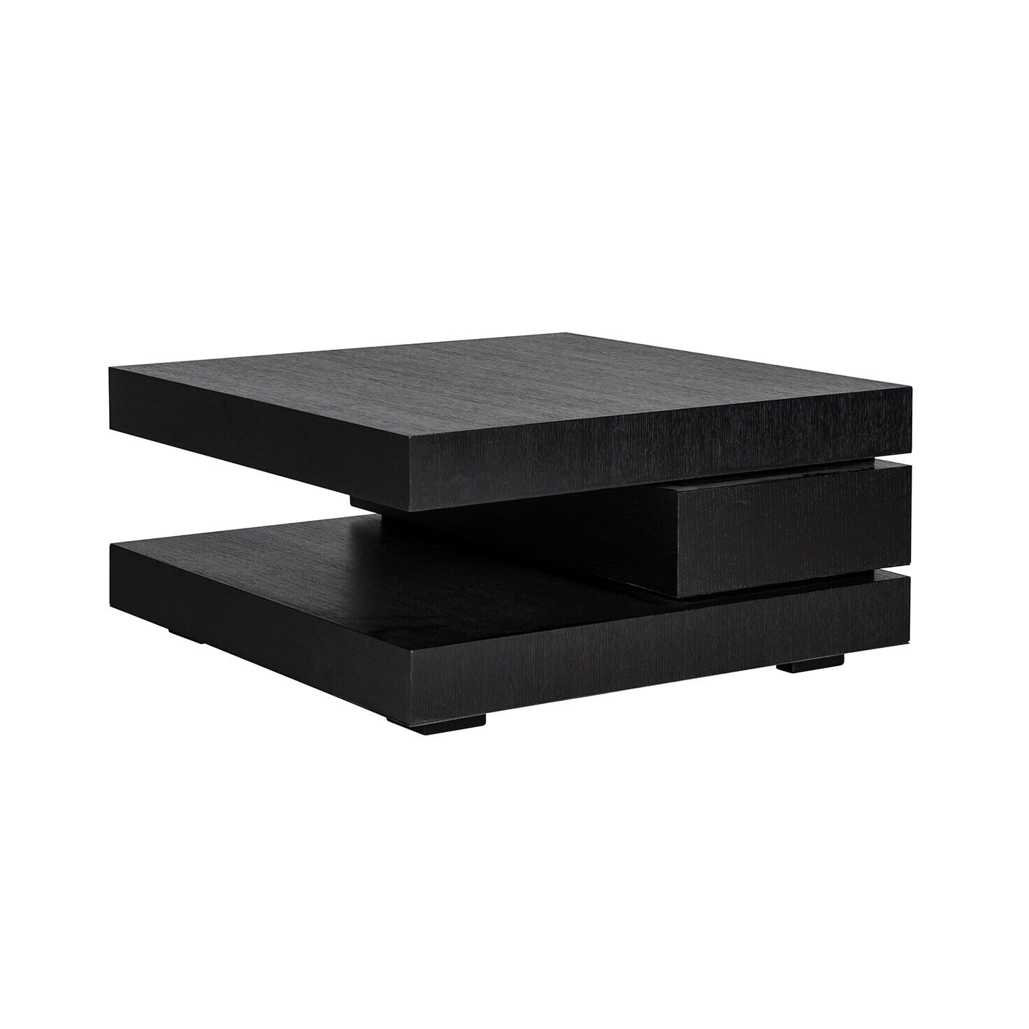 Richmond Salontafel Oakura Eikenhout 90 x 90cm - zwart - 8720621603283