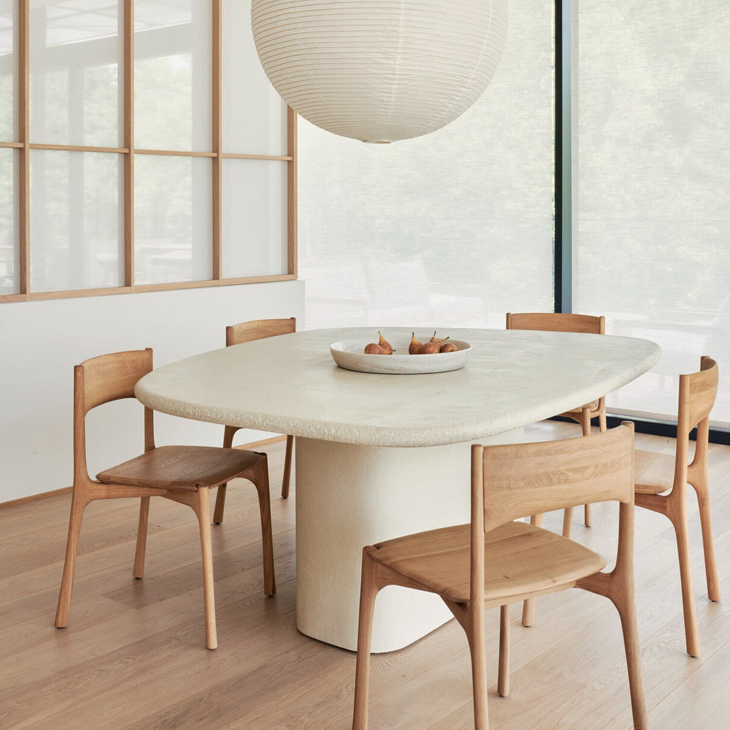 Ethnicraft Organische Eettafel Elements Microcement, 200 x 143cm - Off White - 5404023628367