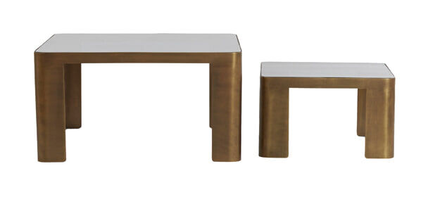 Light & Living Salontafel Oxe Set van 2 stuks - Antiek Brons - Vierkant - 8717807716165