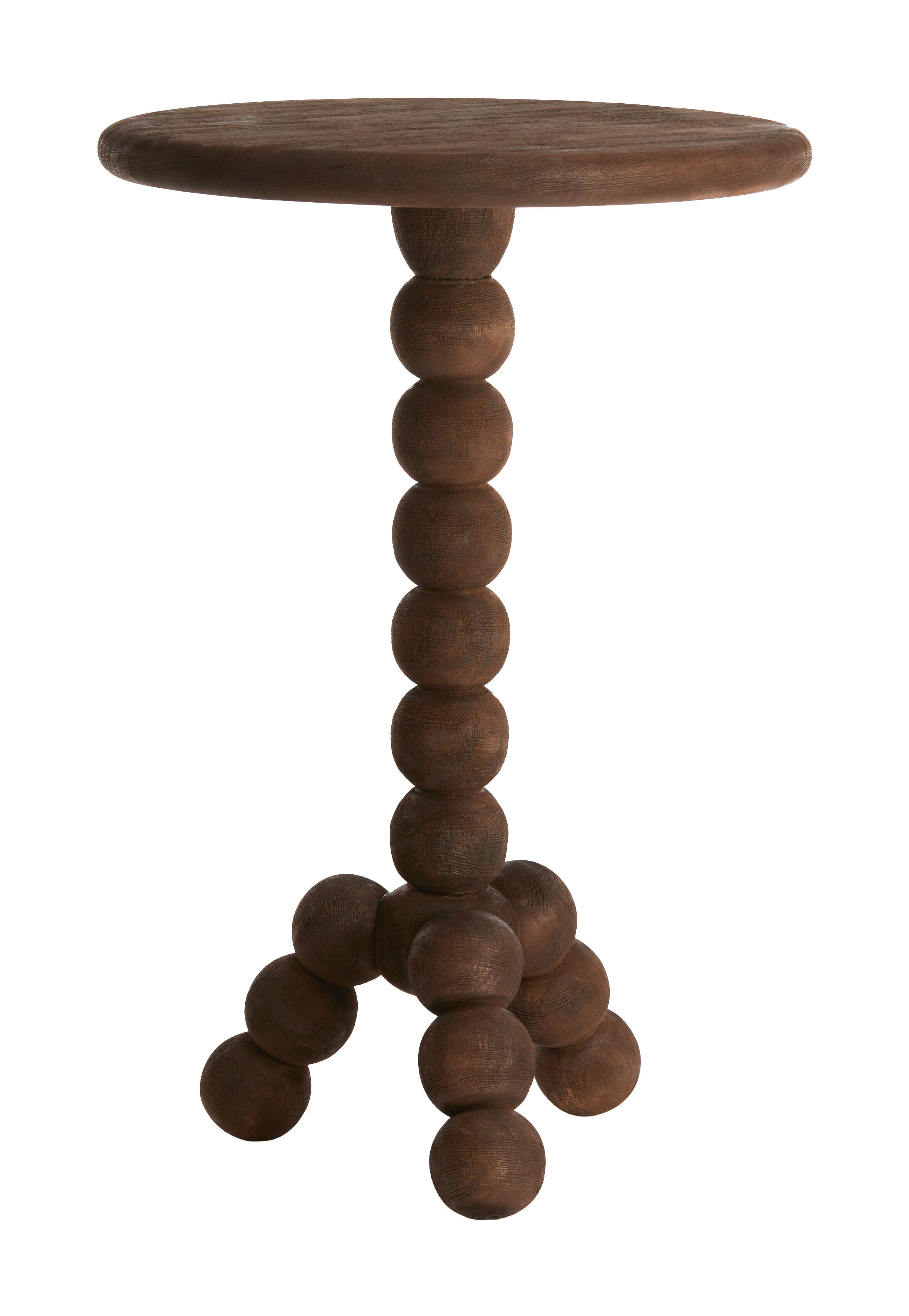 Light & Living Ronde Bijzettafel Veglio Mangohout - Donkerbruin - 8717807746063