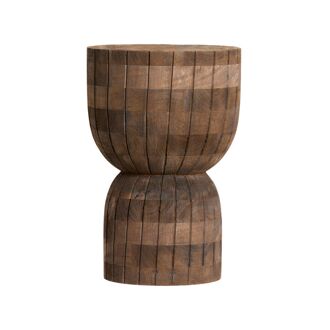 Light & Living Kruk/Bijzettafel Dimaro Mangohout, 28cm - Bruin - Rond - 8717807746544
