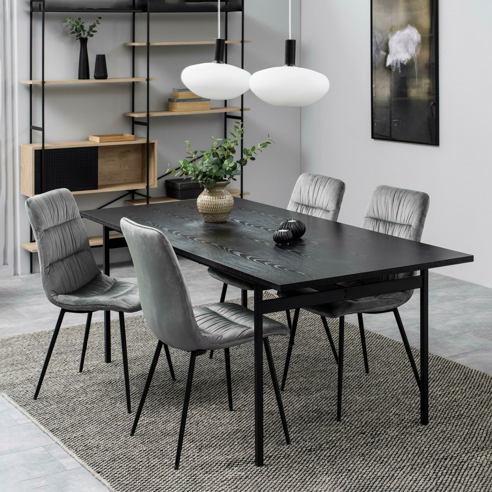 Bendt Eettafel Mick 200 x 90cm - Zwart - 5713941159526