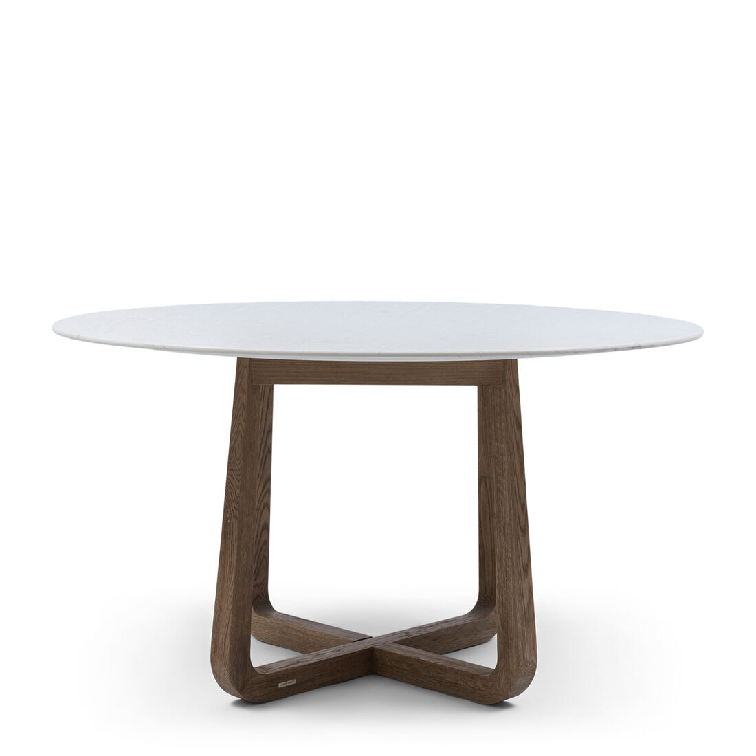 Rivièra Maison Ronde Eettafel Casone Marmer en eikenhout, 140cm - Wit - 8720794159365