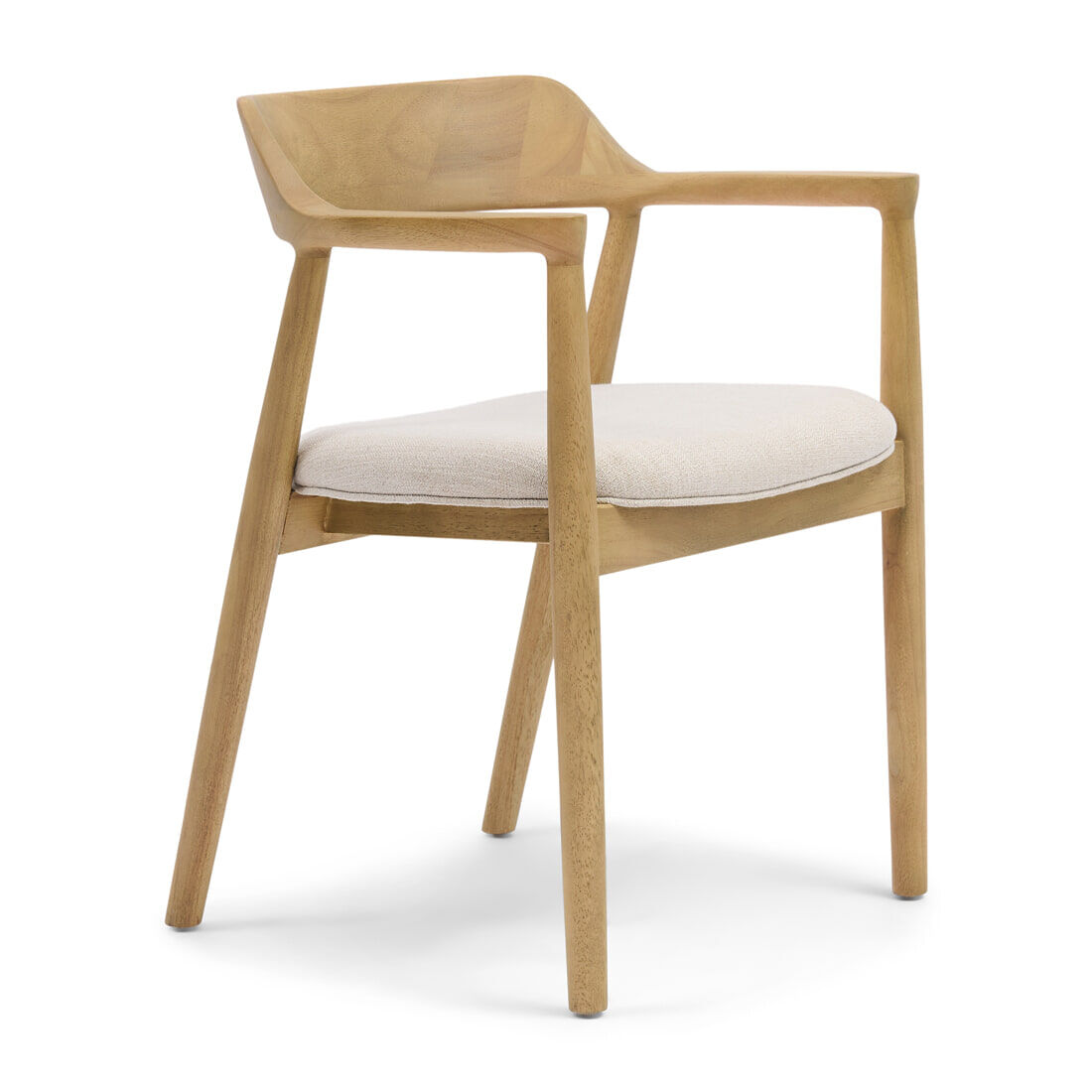 Rivièra Maison Eetkamerstoel Puglia Eikenhout en stof - Fabulous Flax - 8720794224070