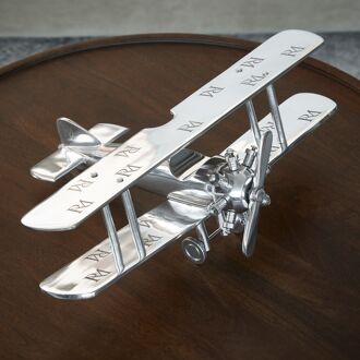 Rivièra Maison Ornament RM Monogram Airplane Zilver - 8721148211593