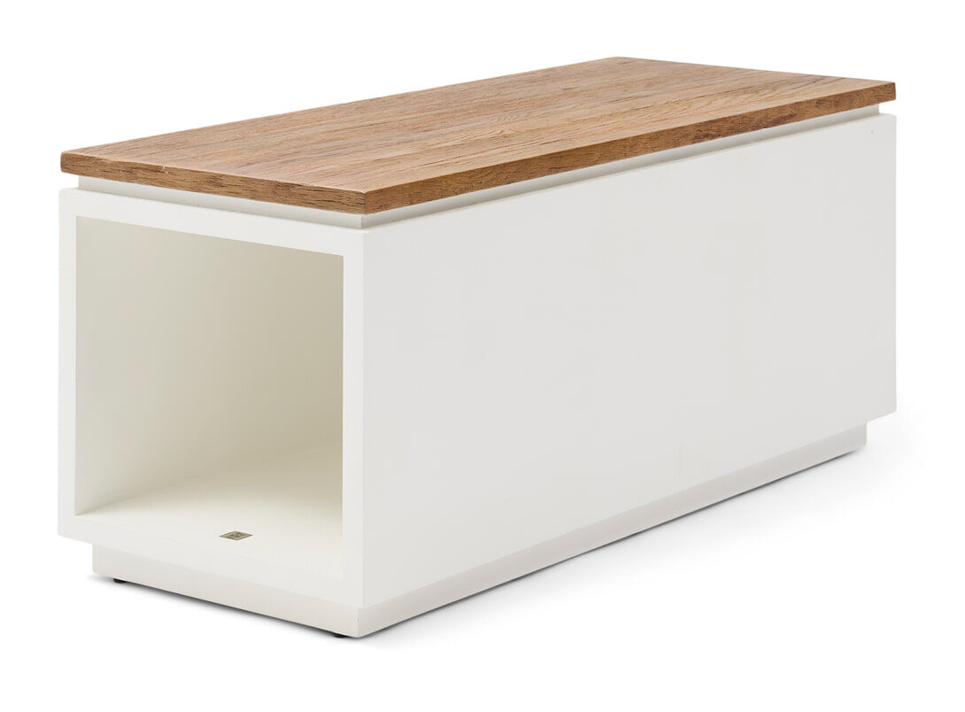 Rivièra Maison Salontafel Lake House Eikenhout, 100 x 40cm - Wit - 8721148219834