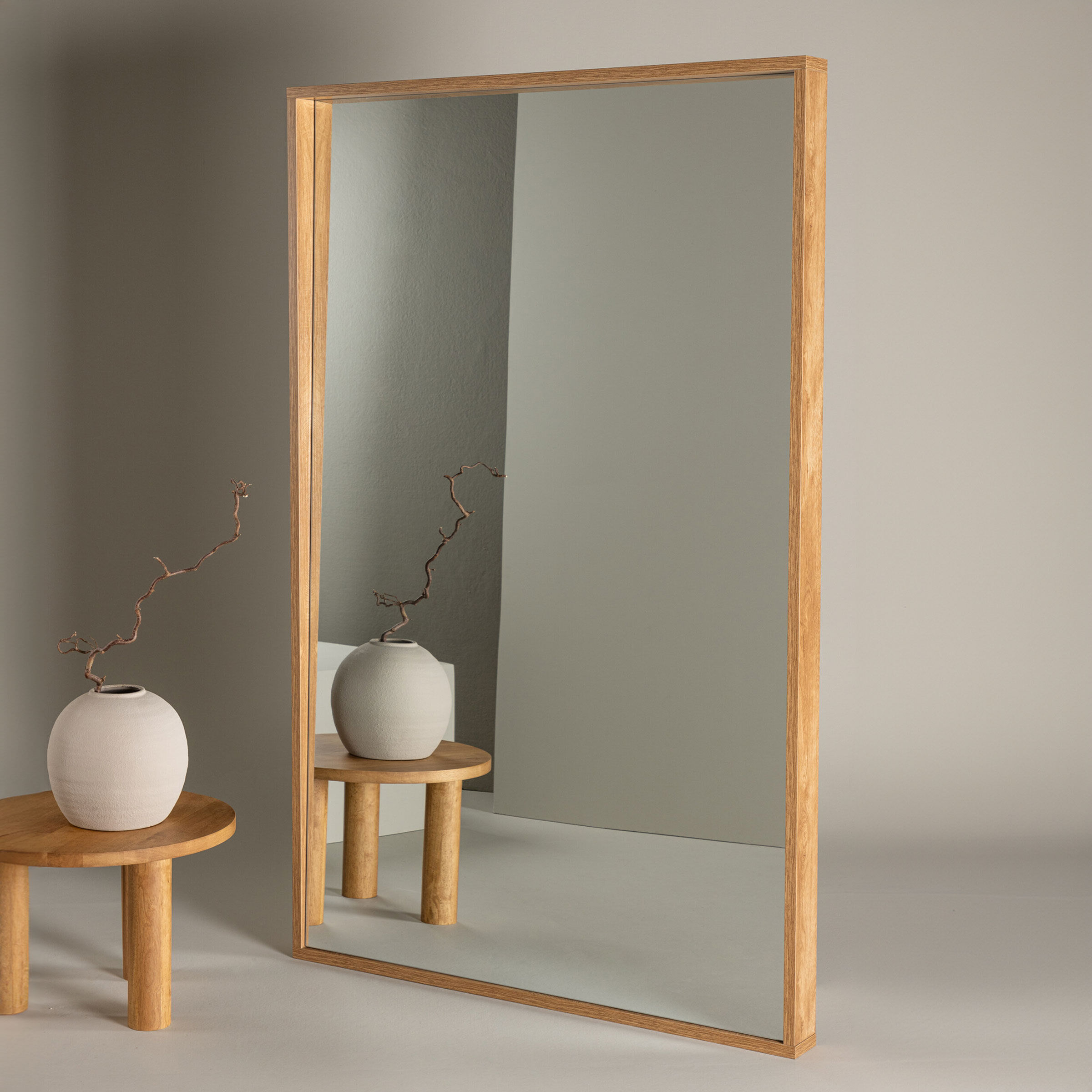 Nohr Brede Houten Spiegel Santosh 196 x 125cm - Naturel - 7340220816139