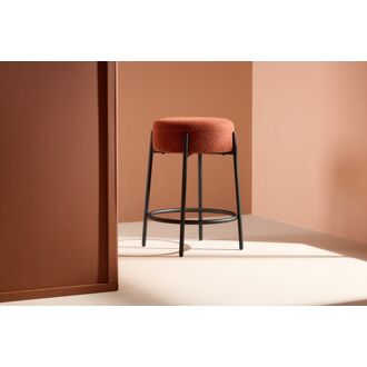 Nohr Barkruk Maryann Bouclé - Rood (zithoogte 70cm) - 7340220833778