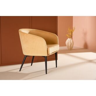 Nohr Fauteuil Jennilee Velvet - Geel - 7340220833921