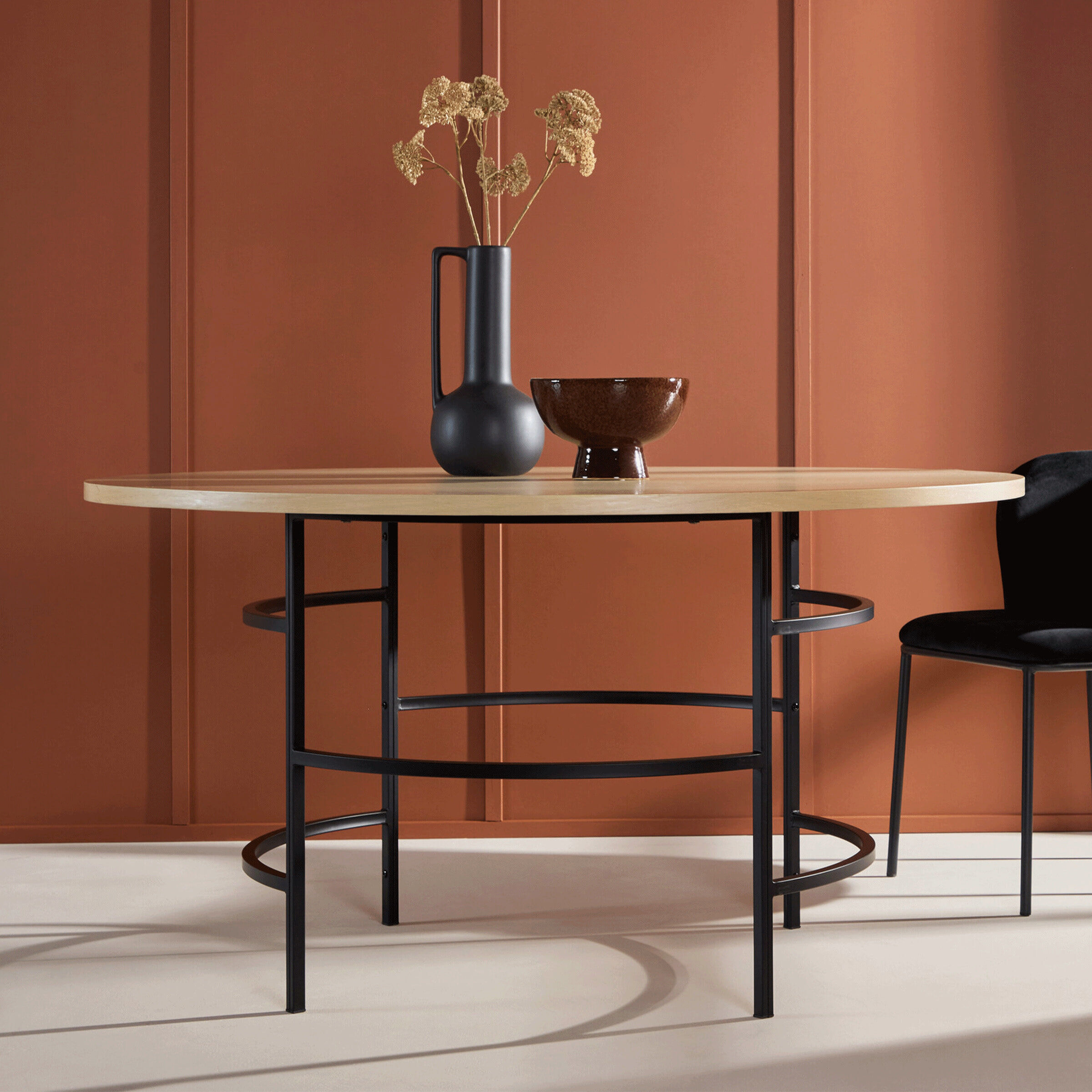 Nohr Ronde Eettafel Vu MDF, 140cm - Whitewash - 7340220833204