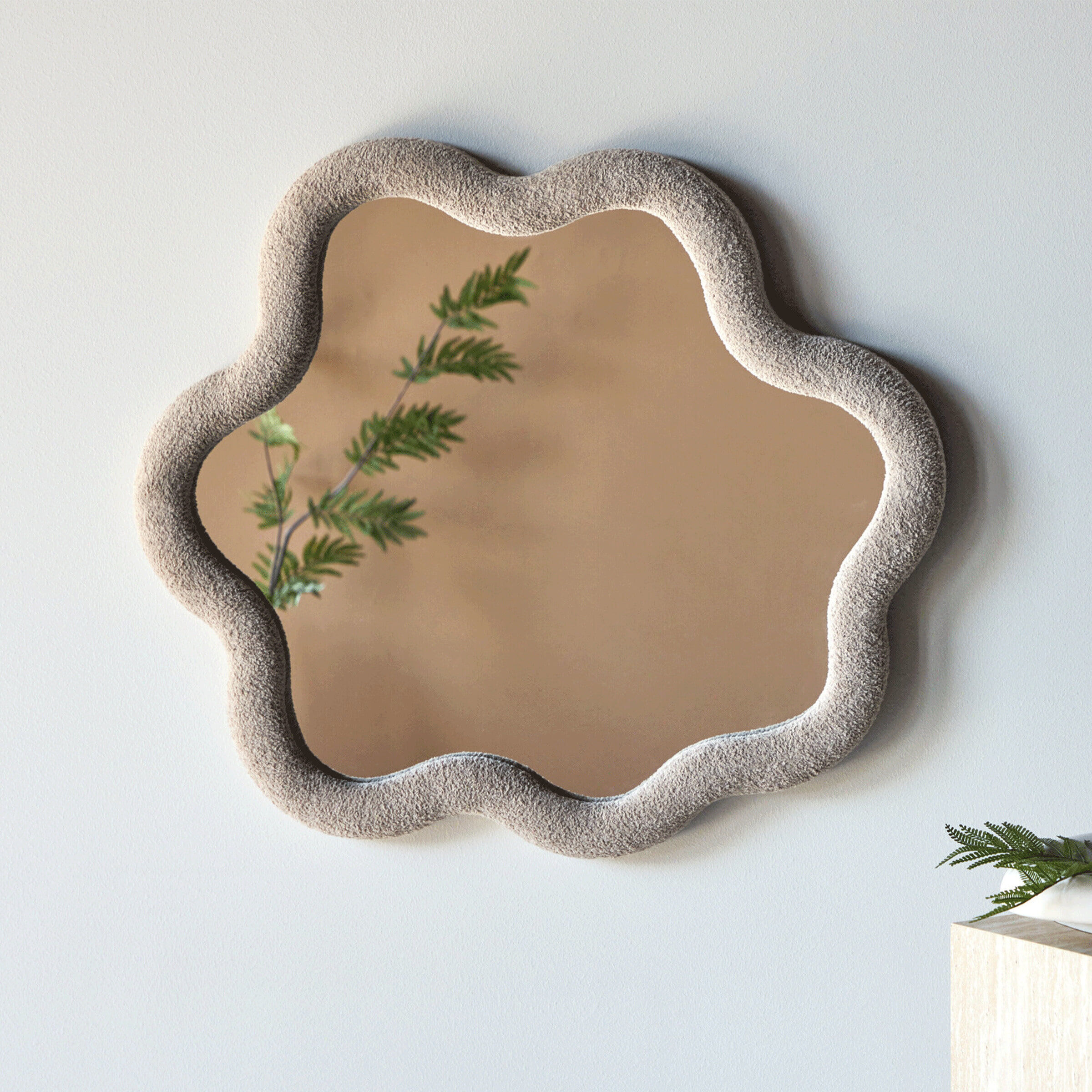 Nohr Organische Spiegel Tho Bouclé, 70 x 70cm - Transparant - 7340220846679