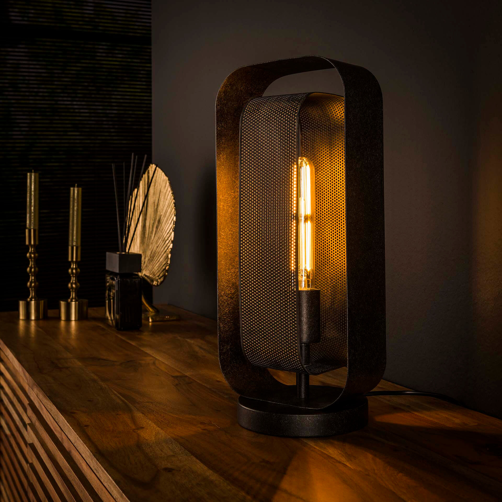 LifestyleFurn Tafellamp Allyse - Artic Zwart - 9505483628235