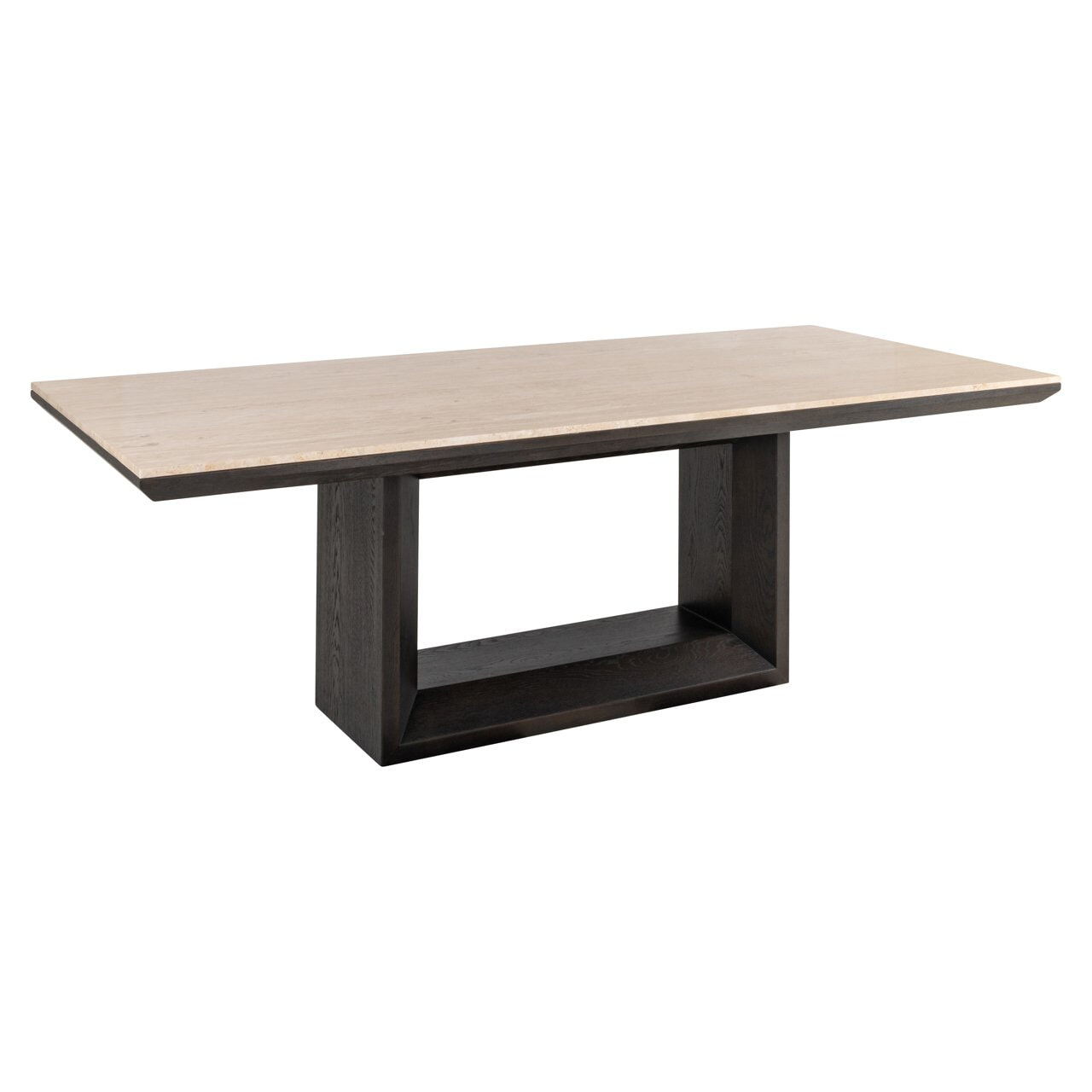 Richmond Eettafel Claremont Eiken en travertin, 230 x 100cm - Bruin - 8721009422403