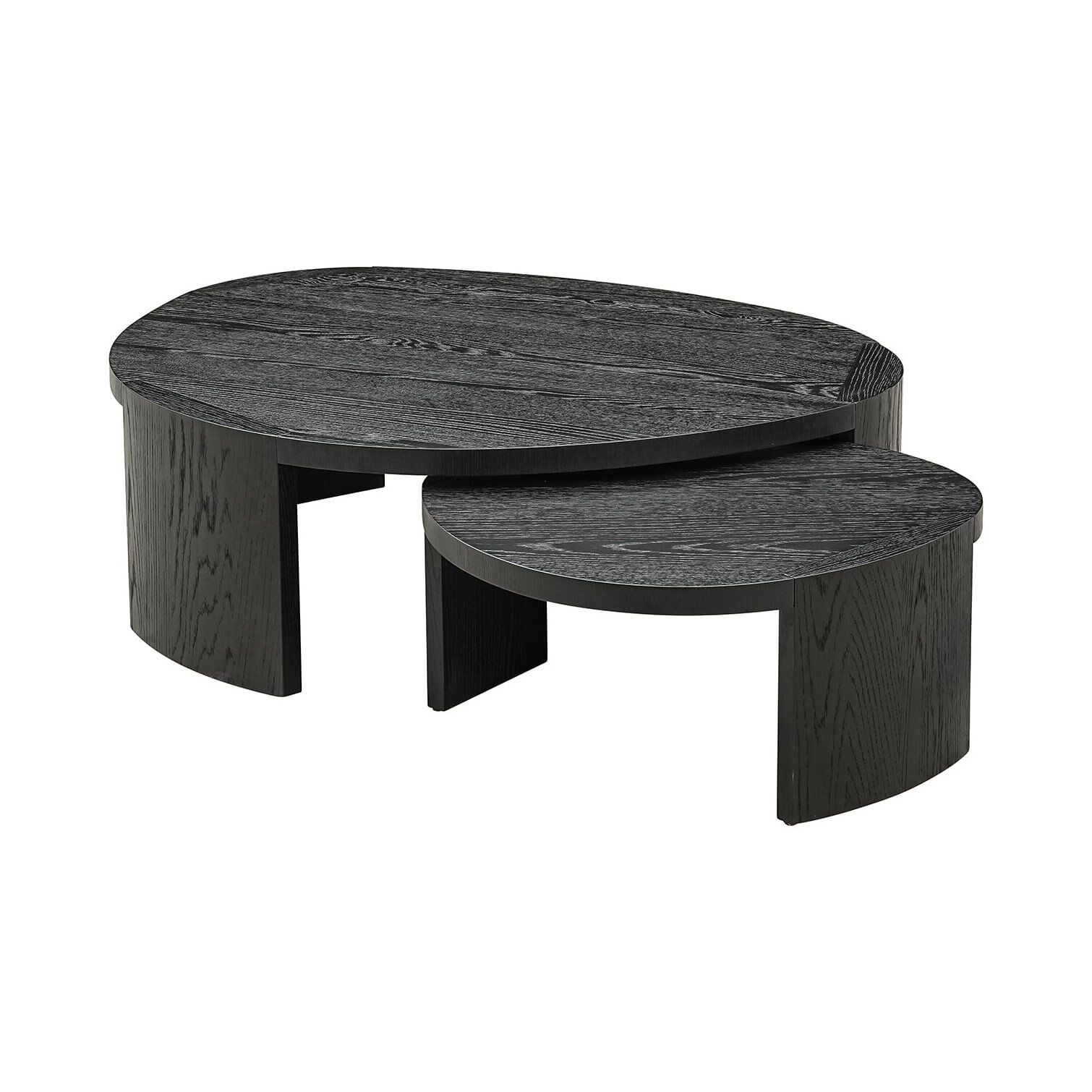 Richmond Organische Salontafel Navarino Set van 2 stuks, 115 x 90cm - Bruin - 8721009410868