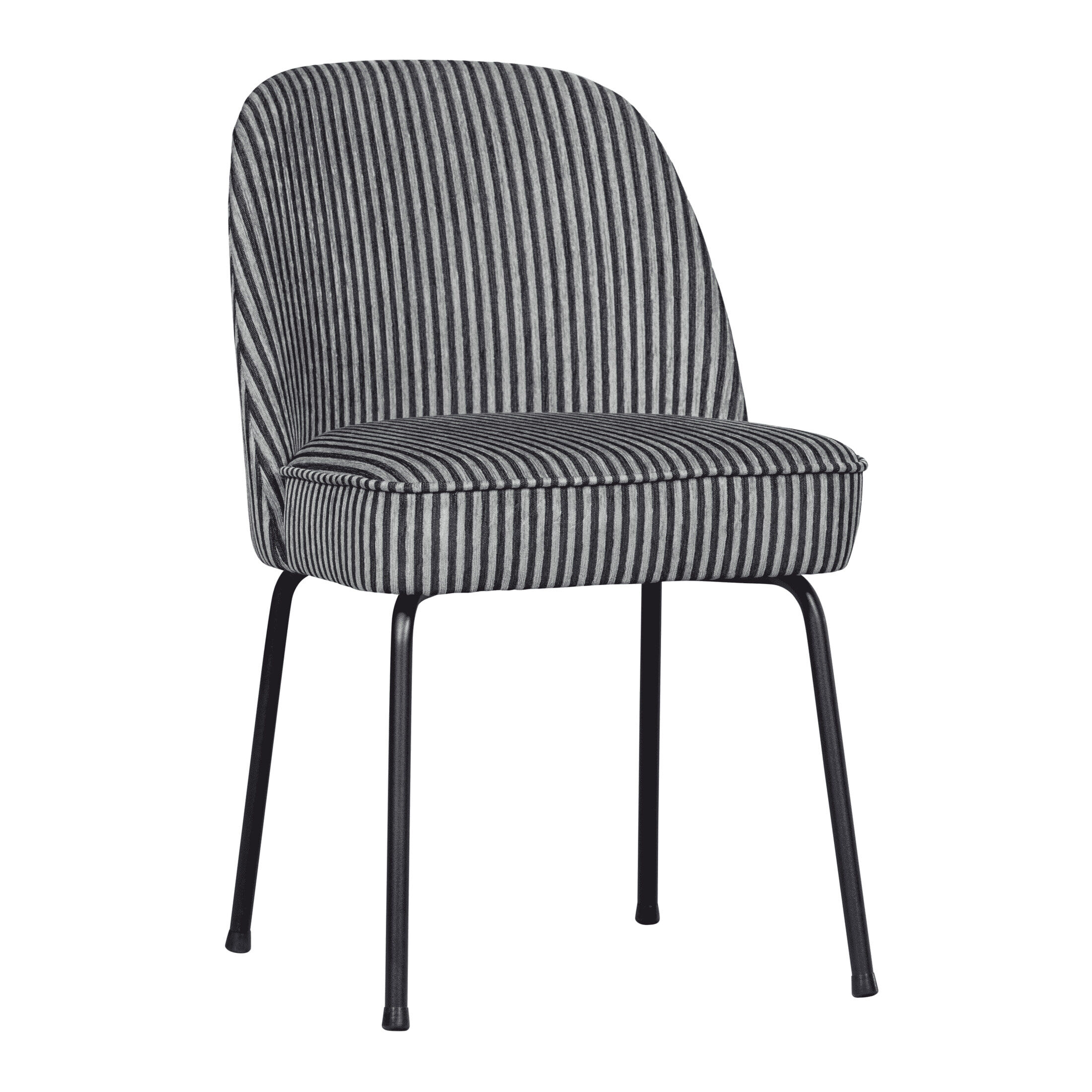 WOOOD Eetkamerstoel Vogue Geweven - Zwart/Grijs - BePureHome - 8714713215584