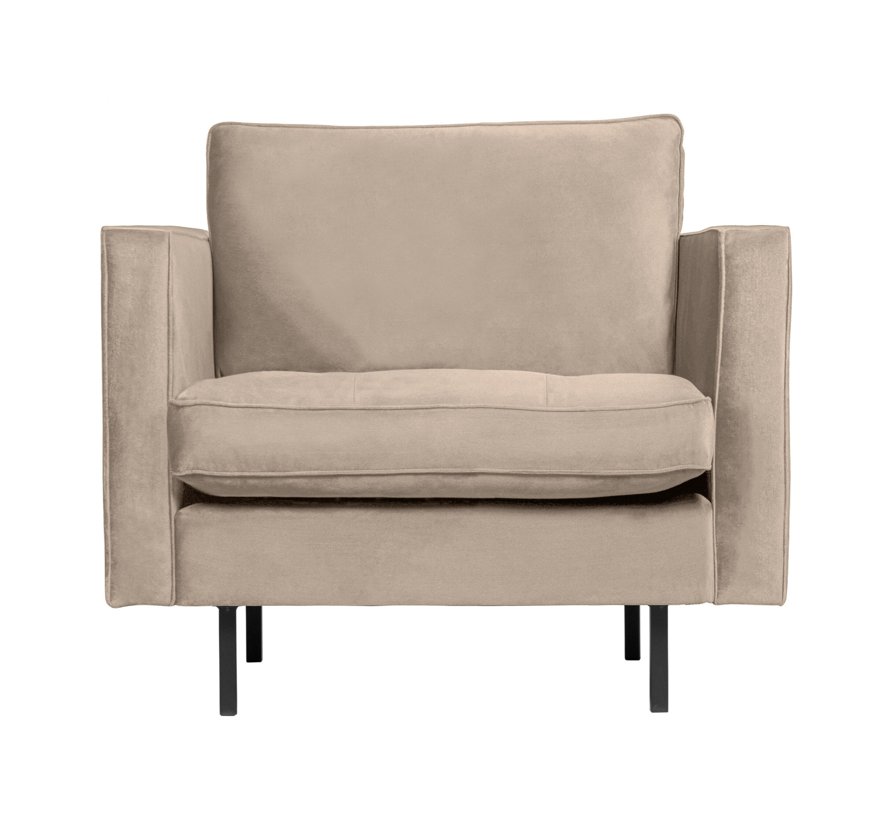 WOOOD Fauteuil Rodeo Classic Velvet - Khaki - BePureHome - 8714713180295