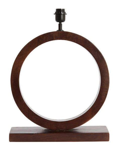 Light & Living Tafellamp Tinar Mangohout, 55cm - Mat Bruin (excl. kap) - 8717807647681