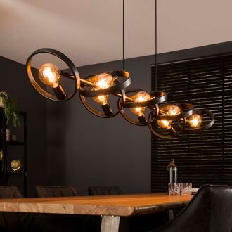LifestyleFurn Hanglamp Homer 8-lamps - Charchoal - 9501899853797
