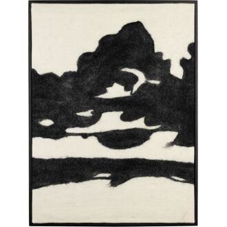 Dutchbone Wanddecoratie Sameer Vilt, 100 x 74cm - Zwart - 8718548074361