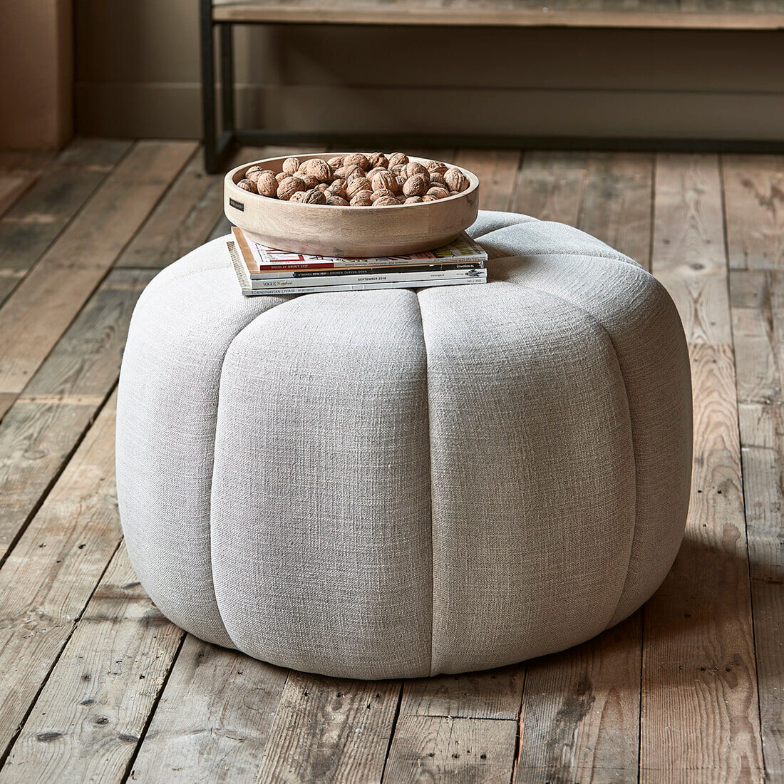 Rivièra Maison Hocker Falcone Mouliné Linen - Fabulous Flax - 8720794047433