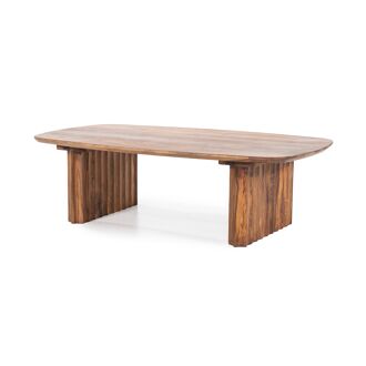 Eleonora Salontafel Alexander Deens ovaal, Sheesham hout, 130 x 70cm - Bruin - 8719087029058