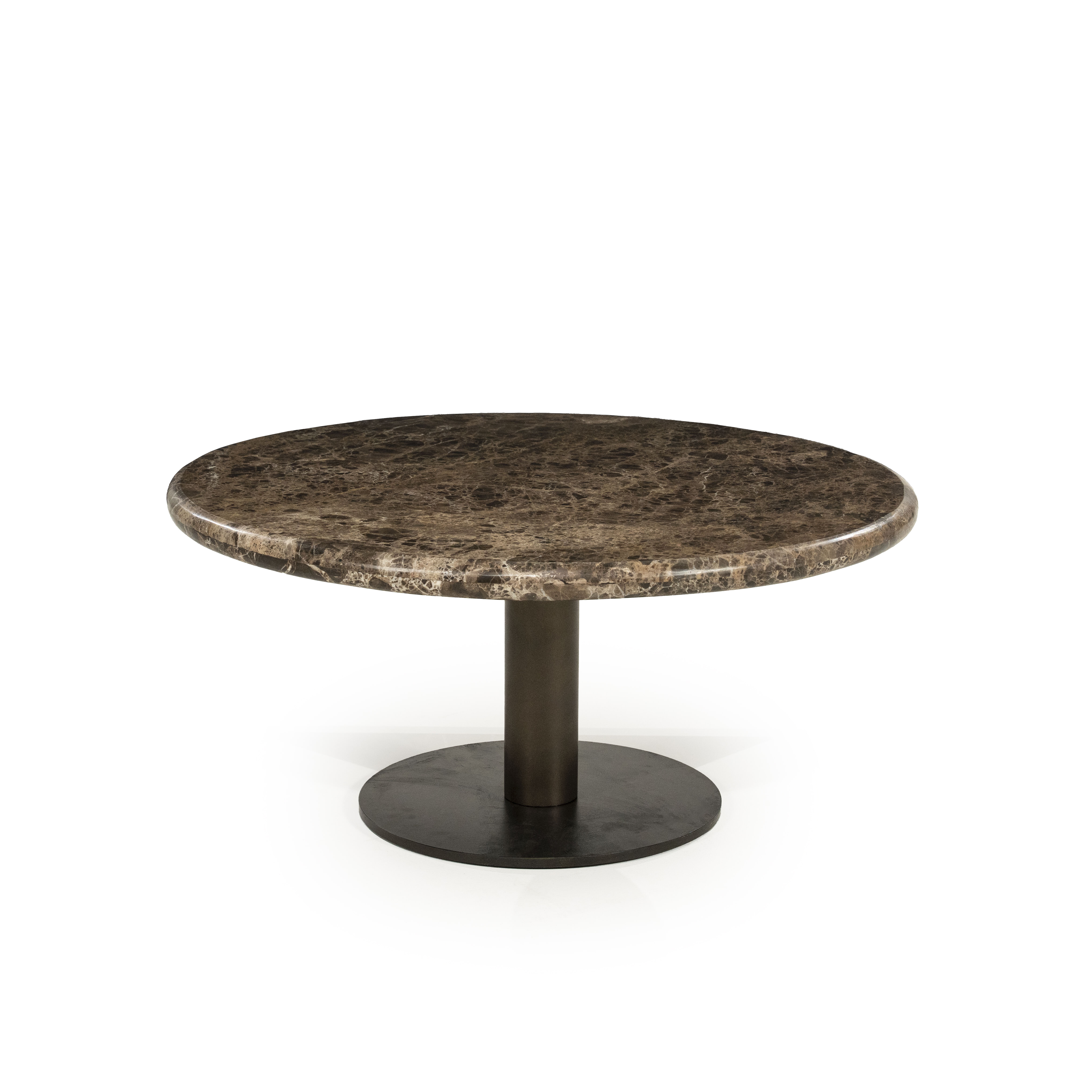 Eleonora Ronde Salontafel Luigi Marmer, 75cm - Bruin - 8719087033970