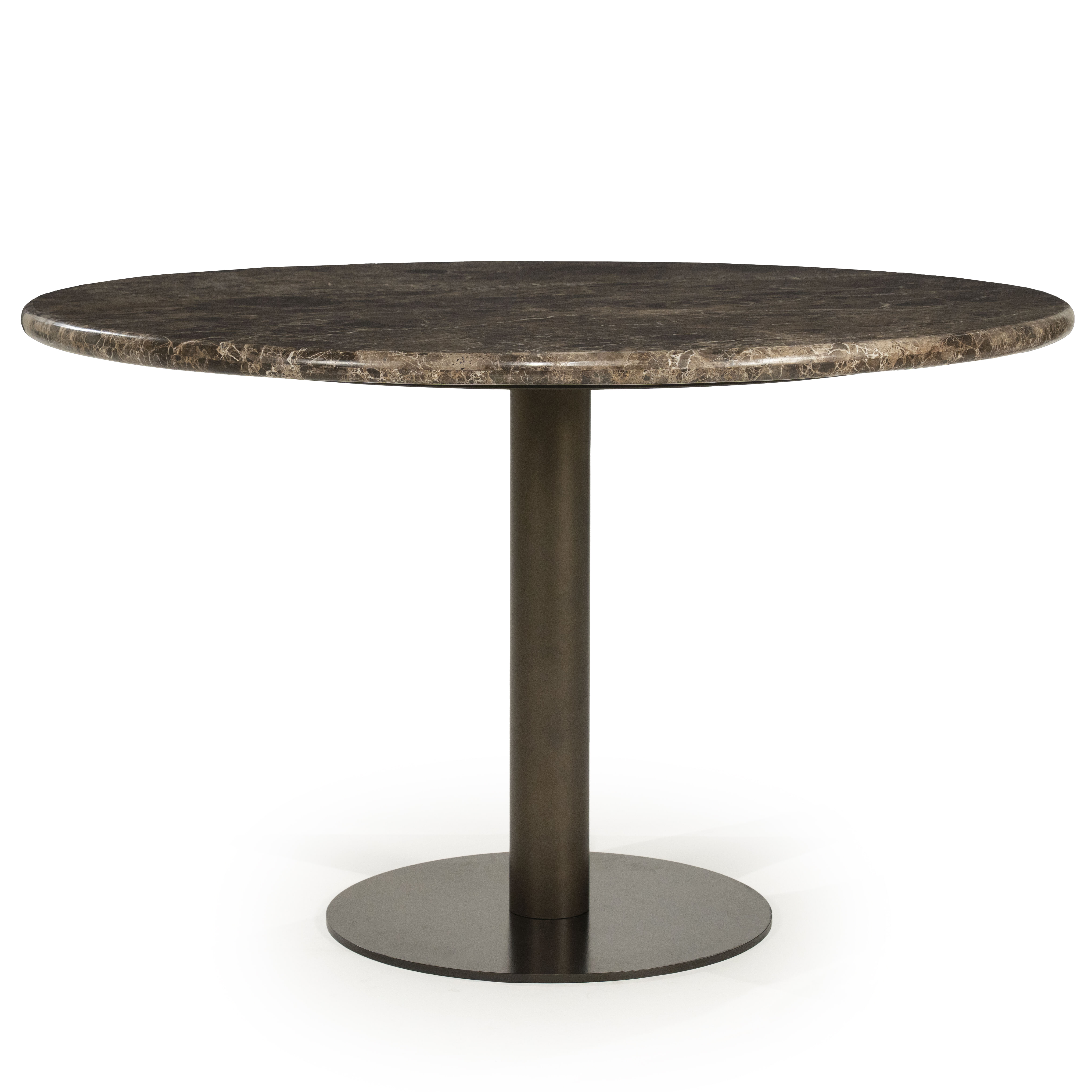 Eleonora Ronde Eettafel Luigi Marmer, 127cm - Bruin - 8719087034007