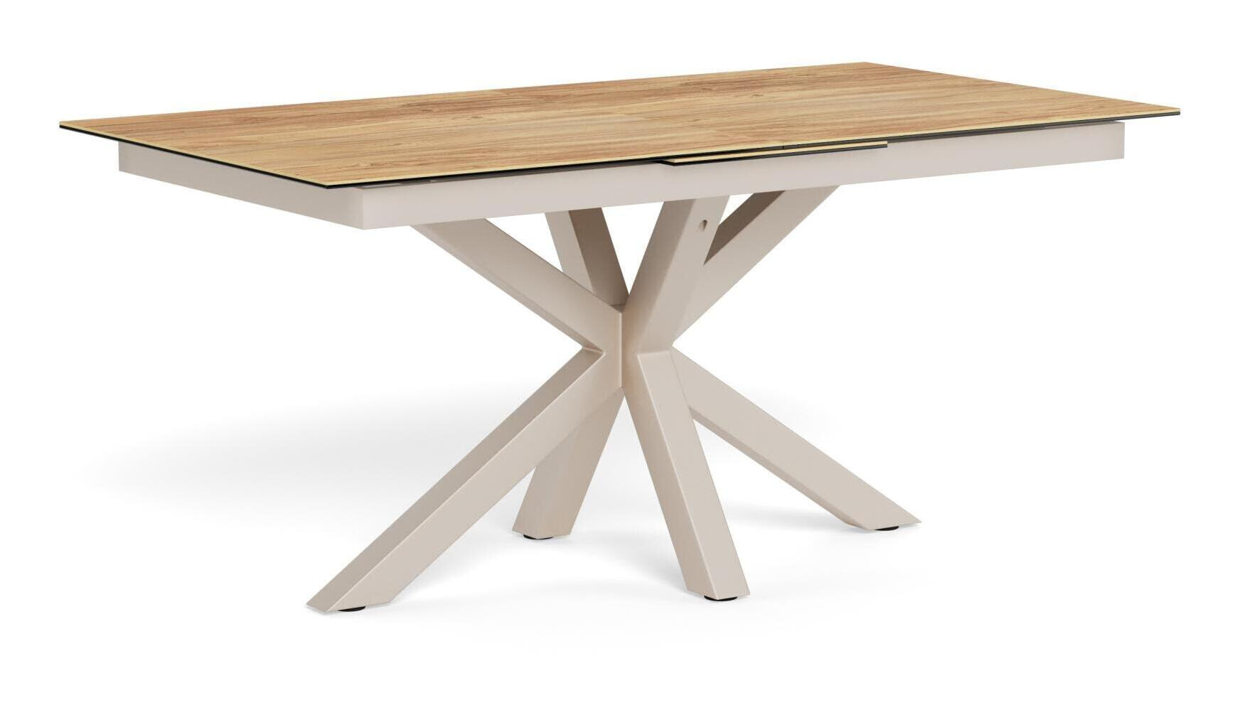 Bendt Uitschuifbare Eettafel Line Keramiek met eikenlook, 168/210 x 90cm - Naturel - 5713941406545