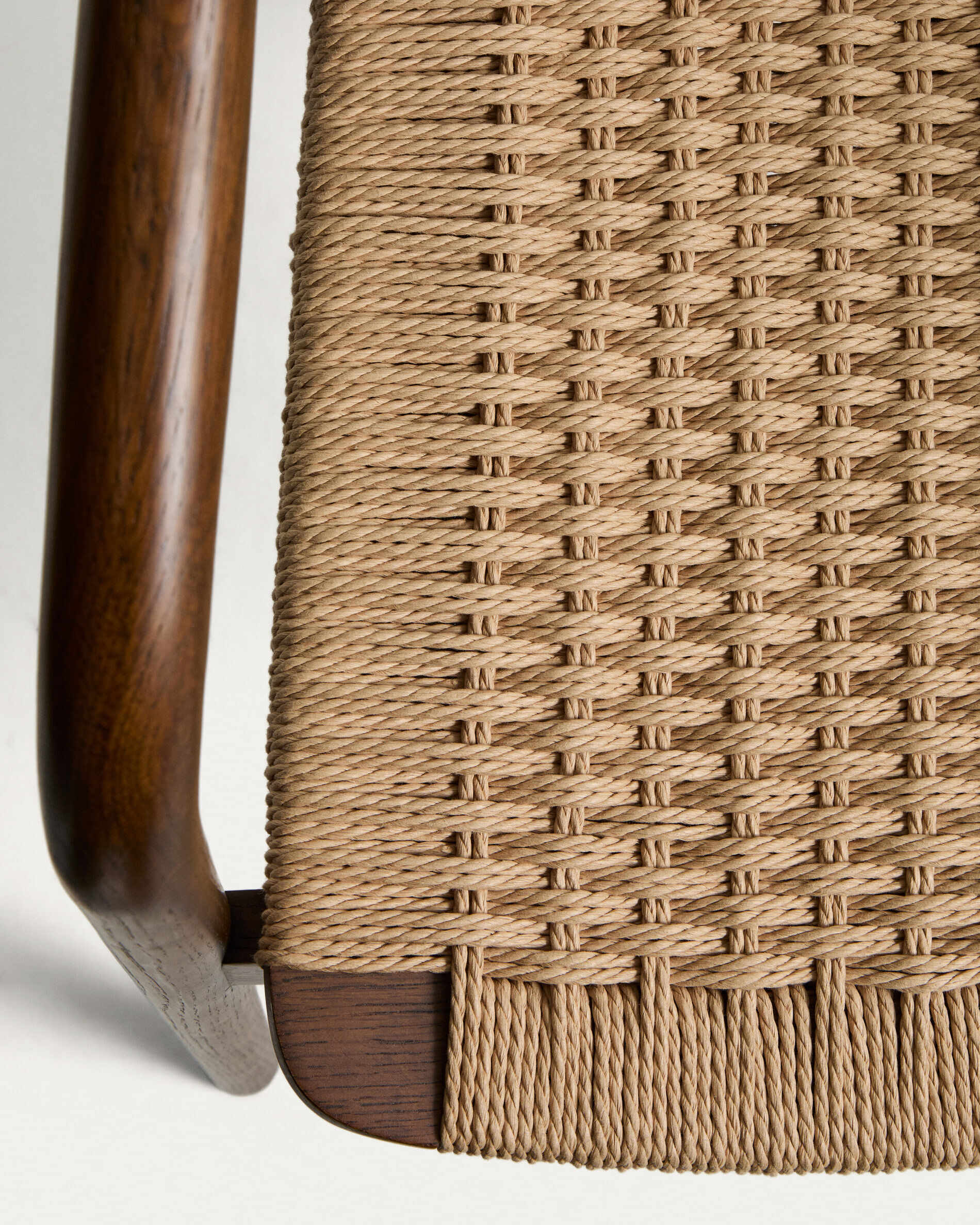 Kave Home Eetkamerstoel Derile Eikenhout - Walnoot - 8447305073711