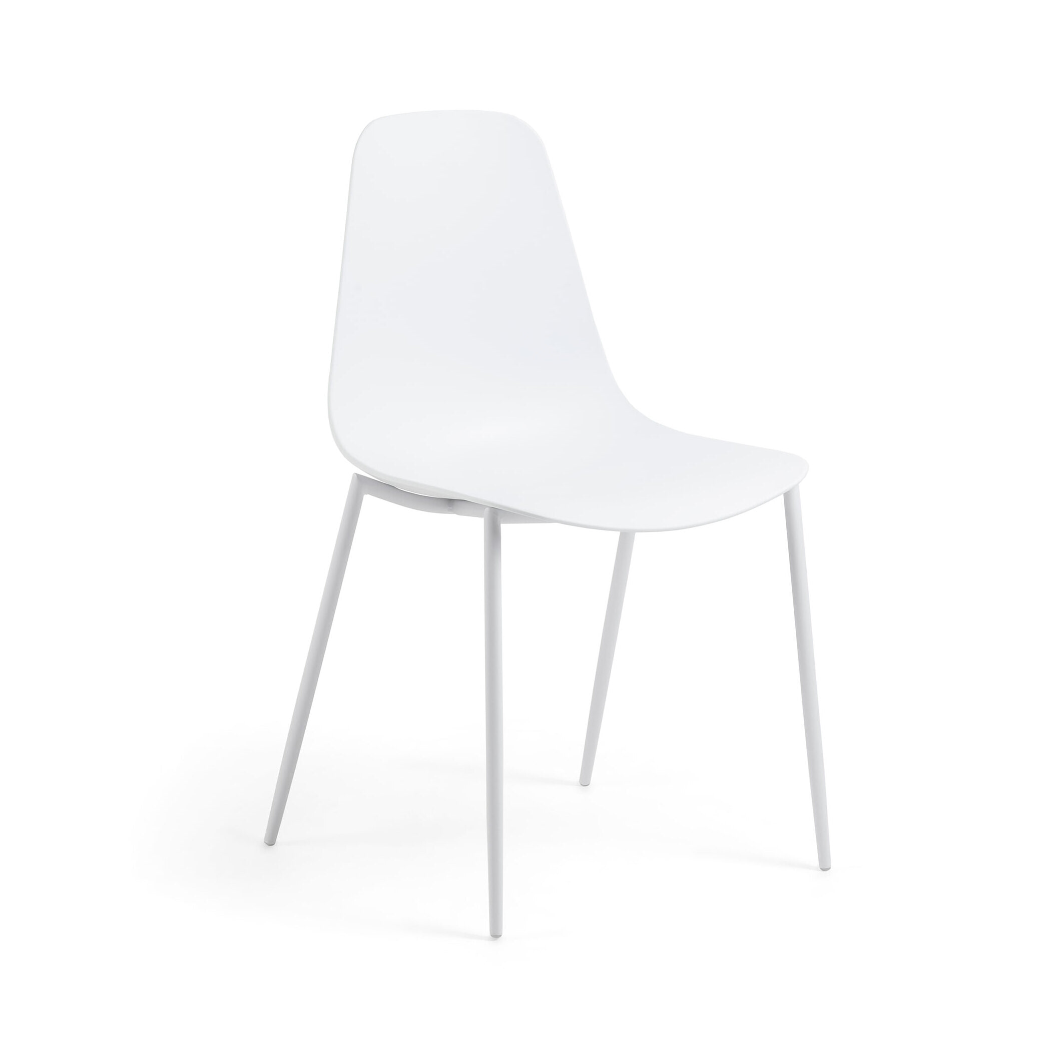 Kave Home Eetkamerstoel Whatts - Wit - 8433840445908