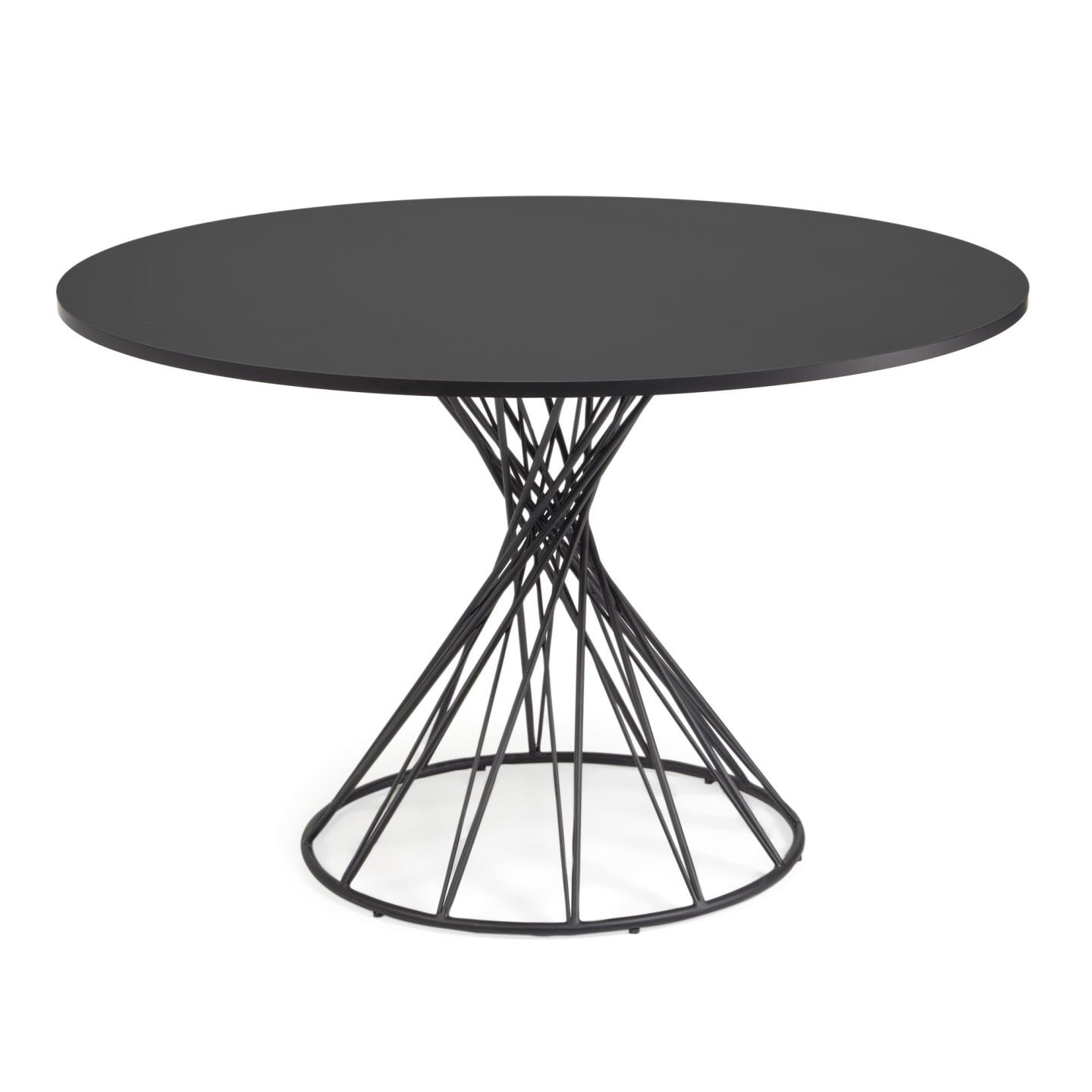 Kave Home Ronde Eettafel Niut 120cm Melamine - Zwart - 8433840674537