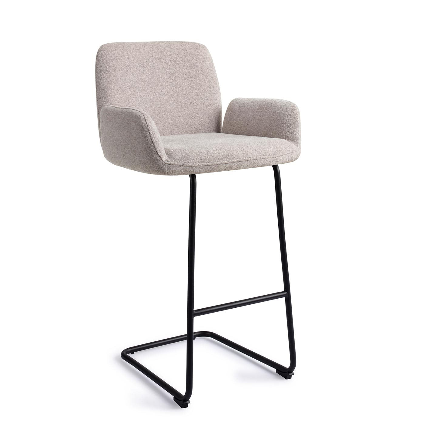 Jesper Home Barkruk Misaki Arch Black - Pretty Plaster (zithoogte 76cm) - 6096003926960