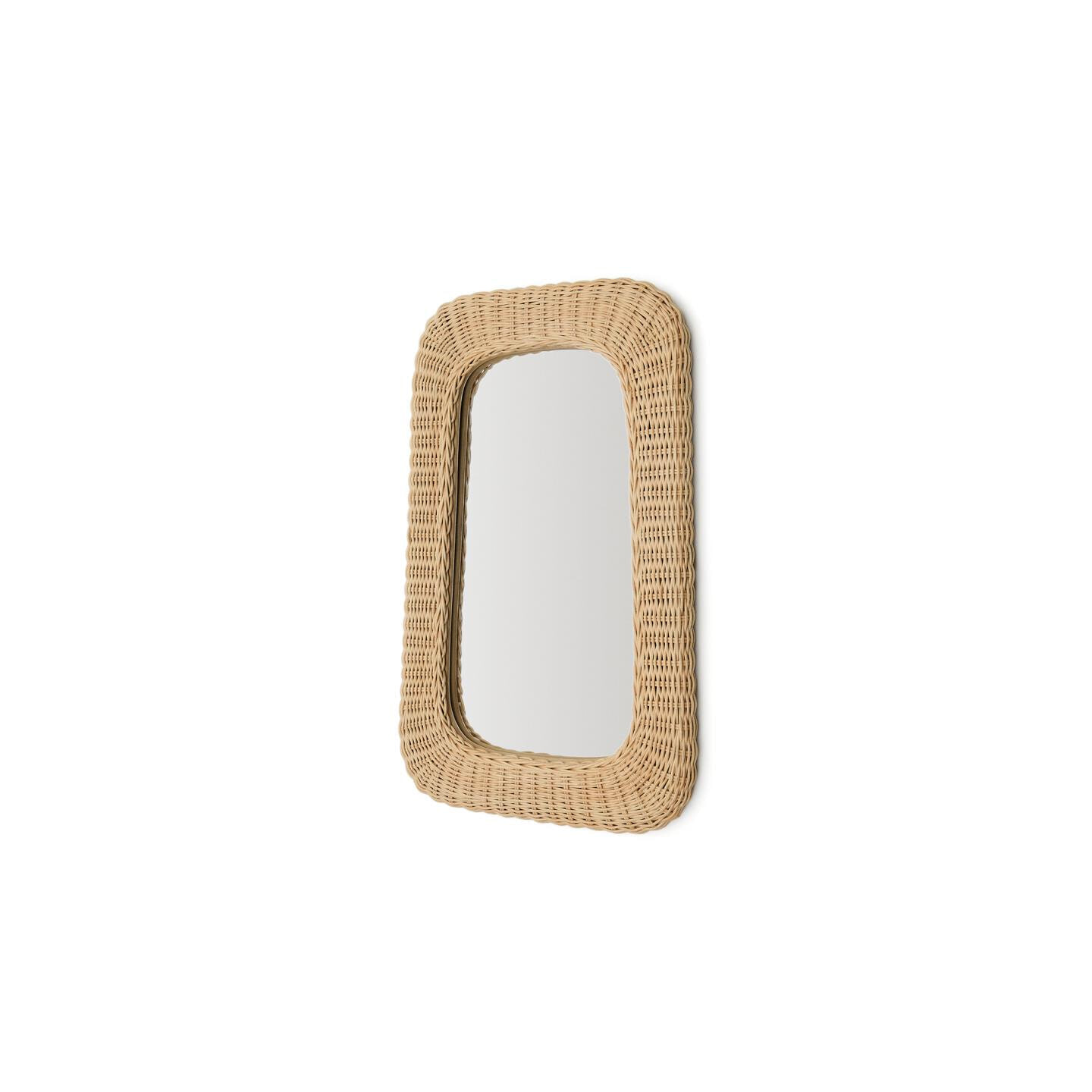 Kave Home Spiegel Zilna Rotan, 59 x 38cm - Naturel - 8447305026724