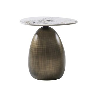 Tower Living Organische Bijzettafel Castello Keramiek, 49 x 39cm - Goud - 9502557866166
