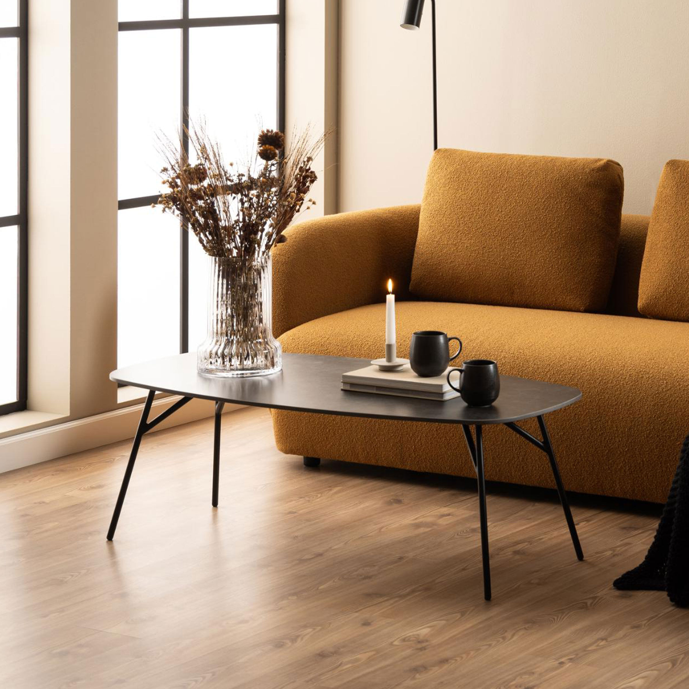 Bendt Salontafel Kiyomi Deens ovaal, Keramiek, 120 x 60cm - Zwart - 5713941338440