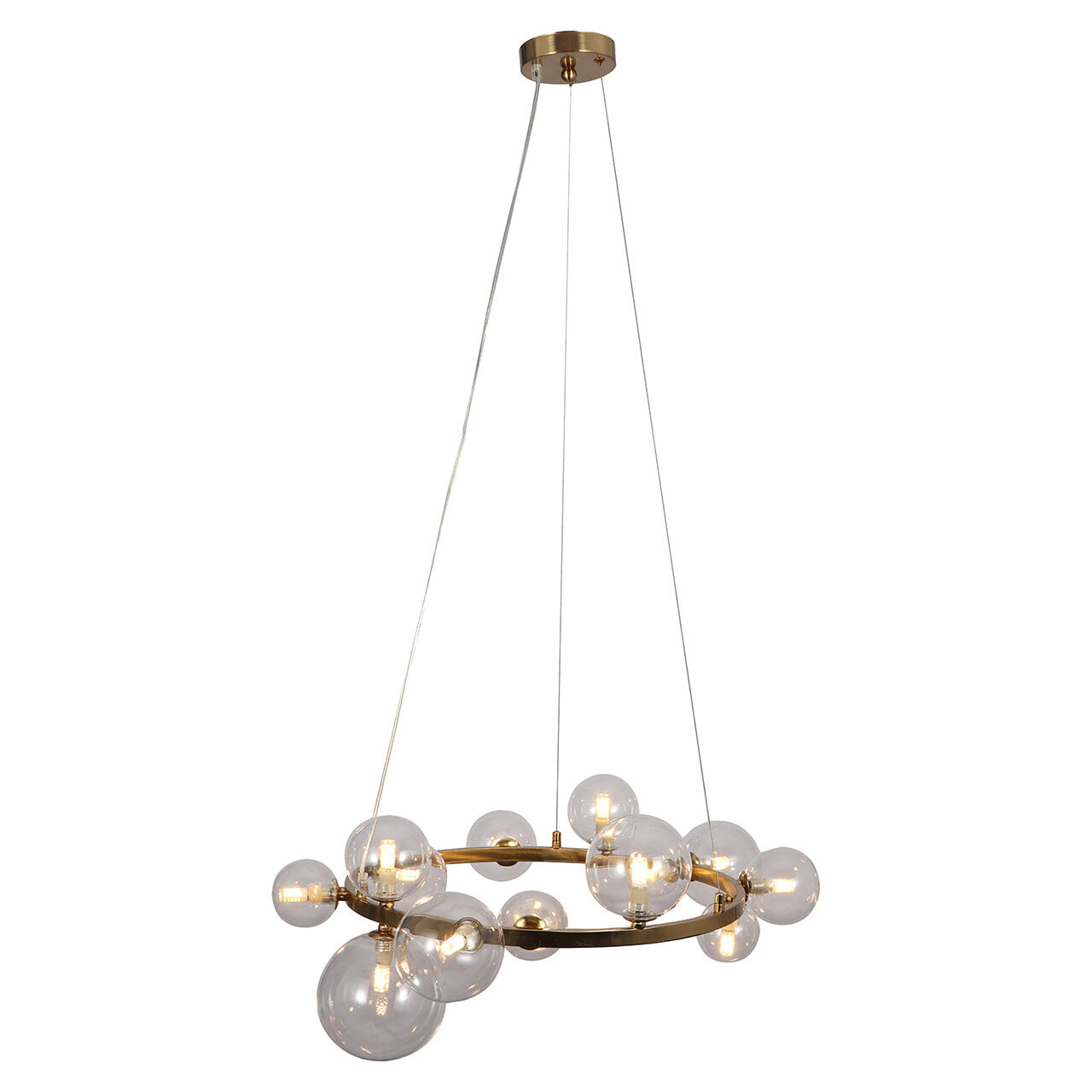 Richmond Hanglamp Yosie 13-lamps - Brushed Gold - 8720621684381