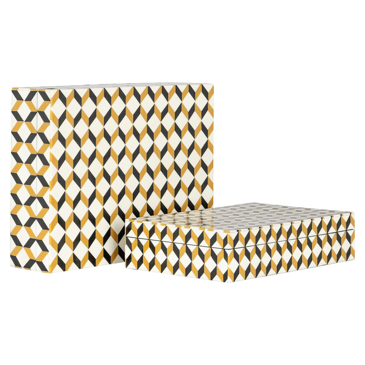 Richmond Juwelenbox Frences Resin, Set van 2 stuks - Geel - 8721009405765