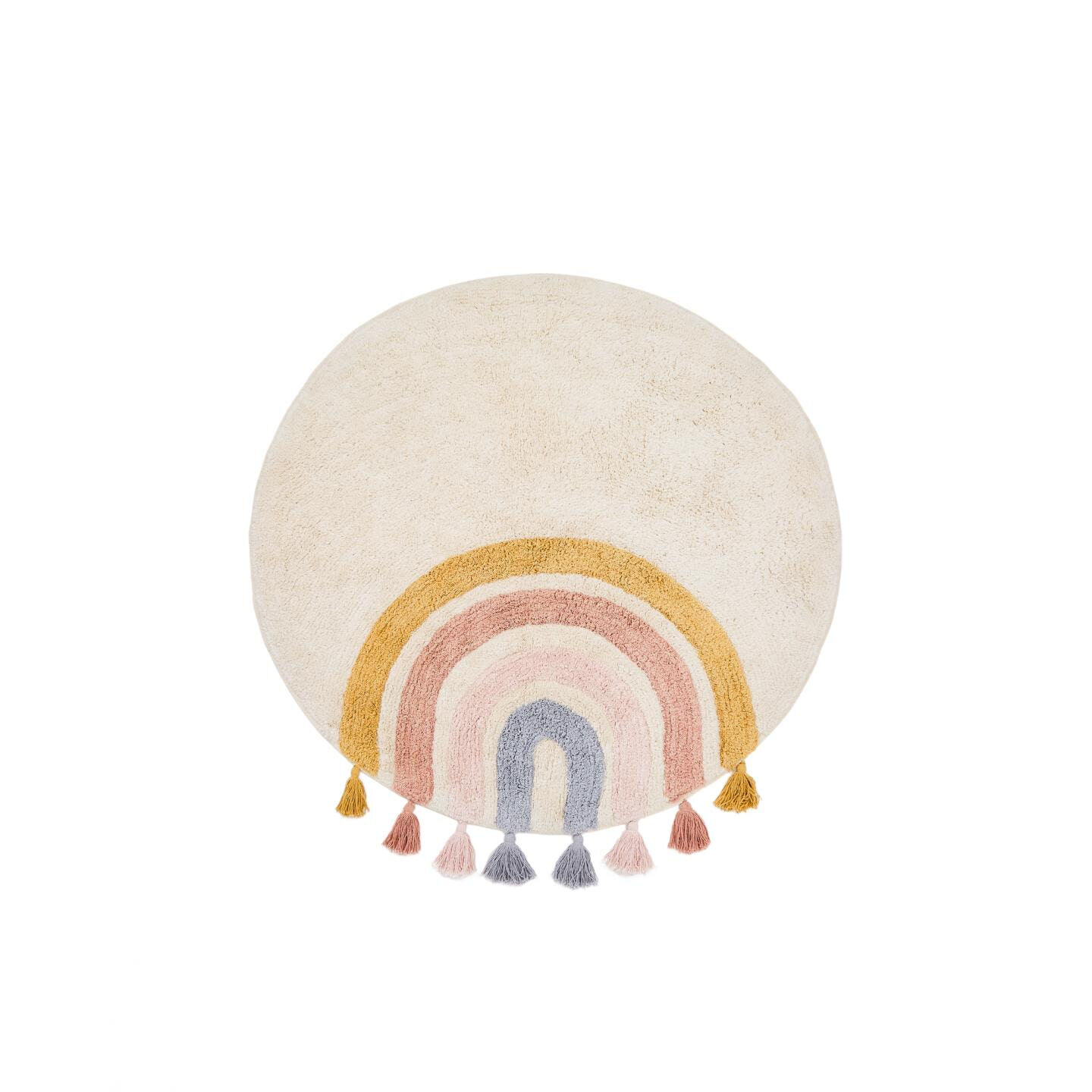 Kave Home Rond Vloerkleed Tadea Regenboog, 100cm - Meerkleurig - 8447305018439