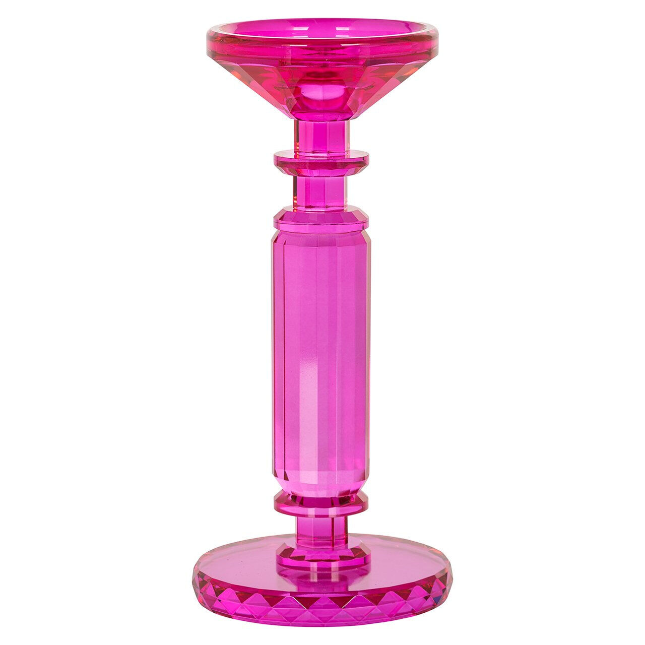 Richmond Kandelaar Poppy Kristal, 23cm hoog - Roze - 8720621698050