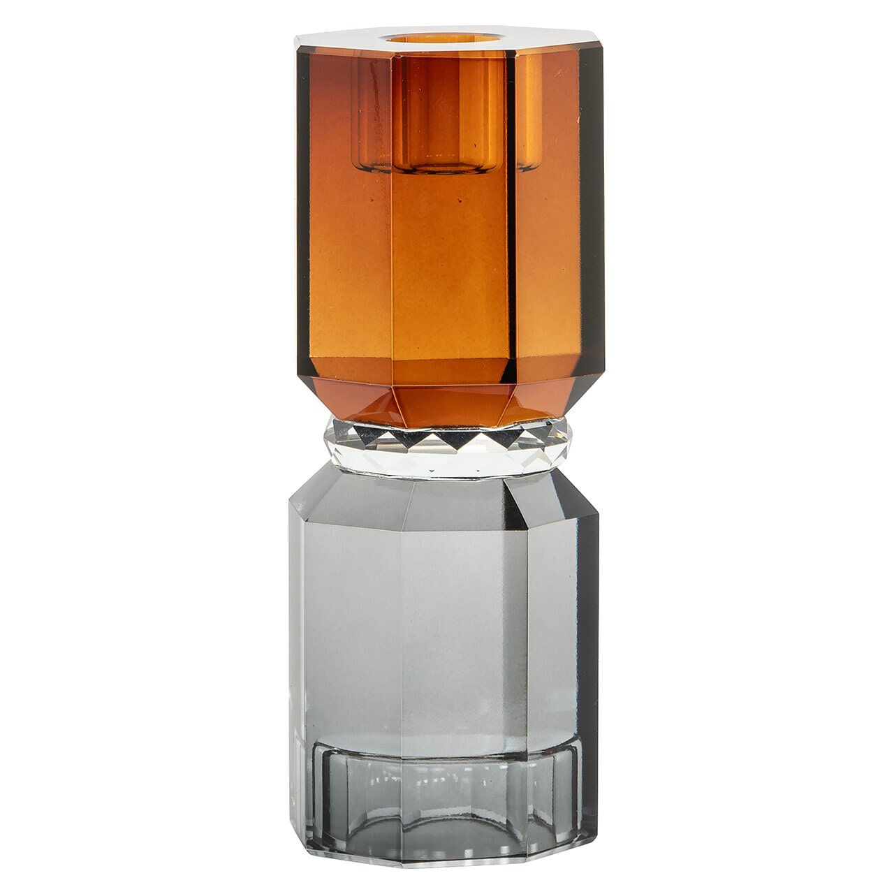 Richmond Kandelaar Thyra Glas, 15cm - Oranje - 8721009406540