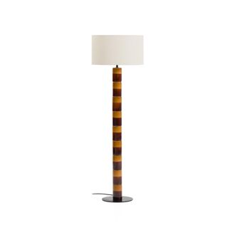 Kave Home Vloerlamp Mavran Keramiek en stof - Meerkleurig - 8447305031209