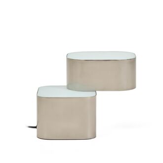 Kave Home Tafellamp Tandan 2-lamps - Grijs - 8447305060612