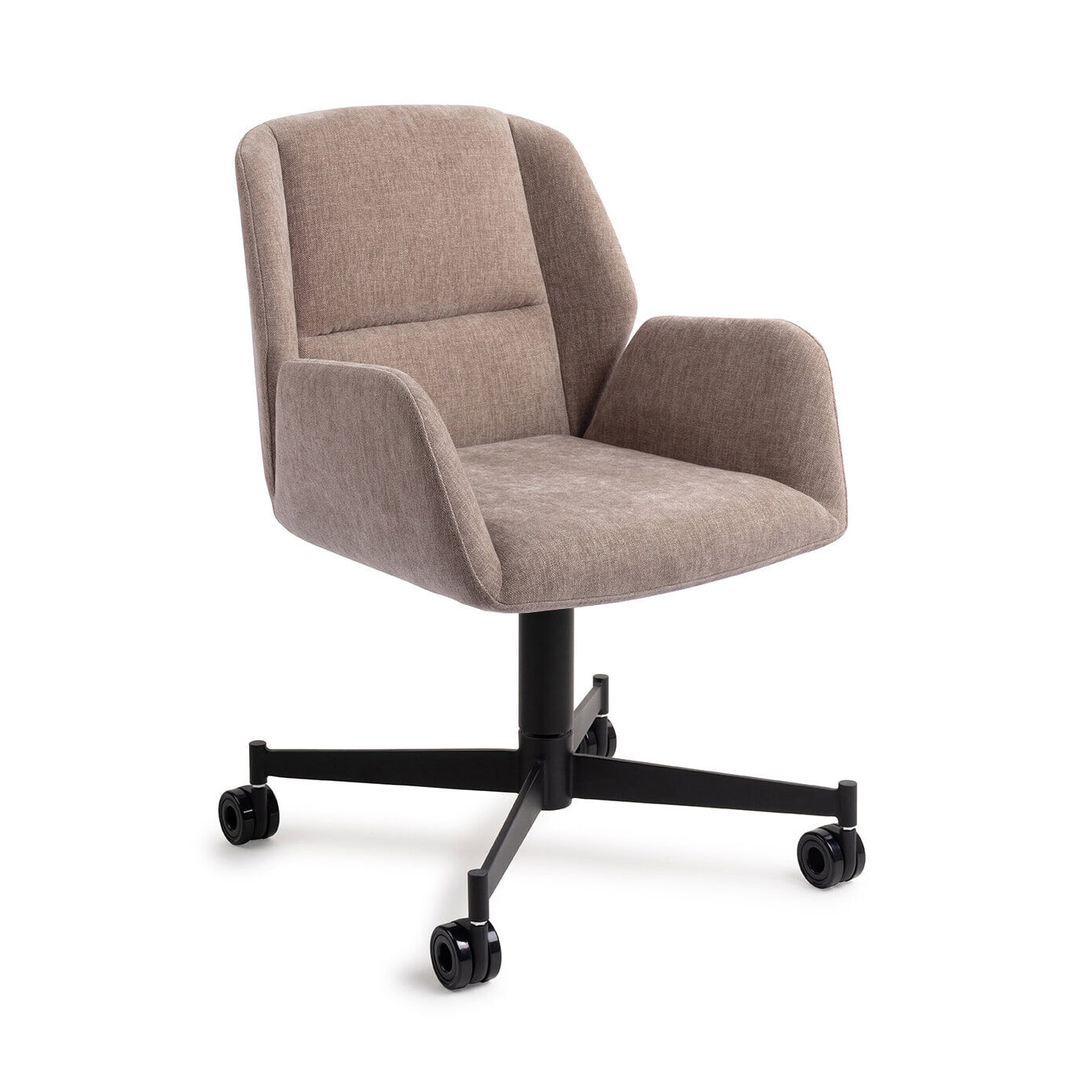 Jesper Home Draaibare Eetkamerstoel Myoko Caster Black - Greystones - 6152945187170