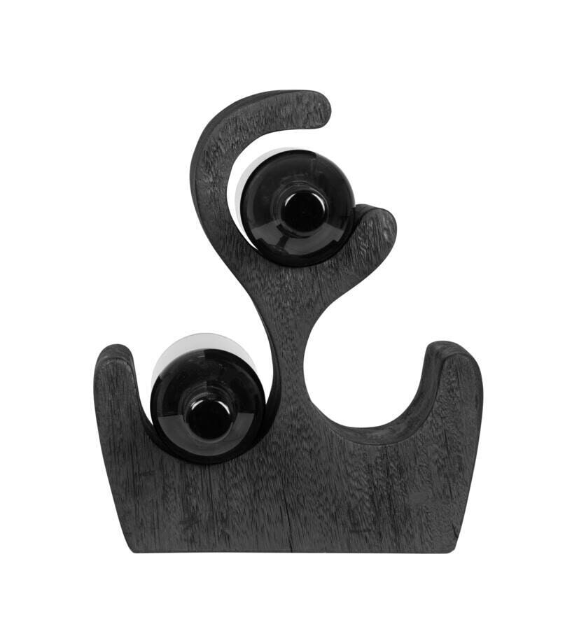 MUST Living Wijnrek Grape Suarhout, 30cm - Zwart - 8720146506380